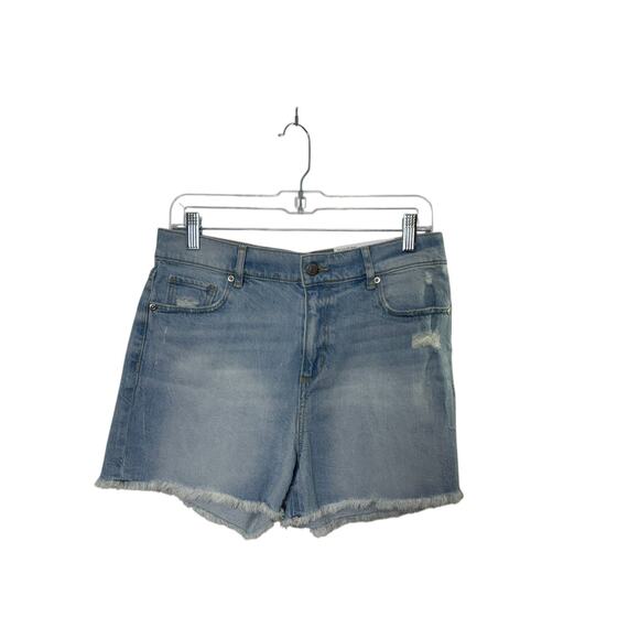 Ann Taylor LOFT High Rise Light Rinse Cut Off Shorts Regular Fit 27"  Sz 4 NEW - Picture 2 of 6